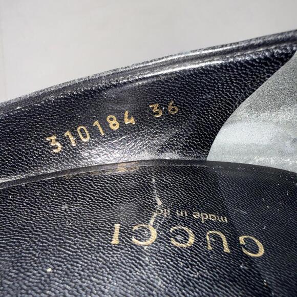 Gucci Amputee Right Only Old Money Classy Pumps Leather Black Shoe Women's 36 - Picture 6 of 15